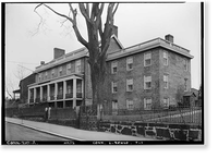 Historic Framed Print, Captain Nathaniel Shaw Mansion, 11 Blinman Street, New London, New London County, CT,  17-7/8" x 21-7/8"