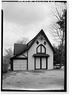 Colonel Converse Barn, 185 Washington Street, Norwich, New London County, CT, Antique Print