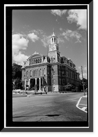 Historic Framed Print, Norwich City Hall, Union Square, Norwich, New London County, CT,  17-7/8" x 21-7/8"