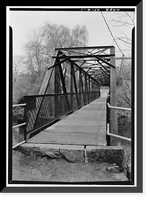 Historic Framed Print, Indian Leap Pedestrian Bridge, Norwich, New London County, CT,  17-7/8" x 21-7/8"