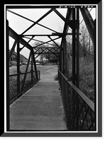 Historic Framed Print, Indian Leap Pedestrian Bridge, Norwich, New London County, CT - 5,  17-7/8" x 21-7/8"