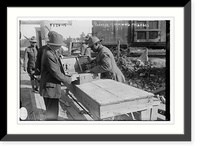Historic Framed Print, Yaphank .  examining packages,  17-7/8" x 21-7/8"