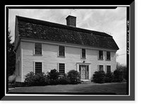 Historic Framed Print, Bradford-Huntington House, 16 Huntingtown Lane, Norwichtown, New London County, CT,  17-7/8" x 21-7/8"