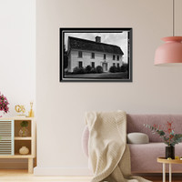 Historic Framed Print, Bradford-Huntington House, 16 Huntingtown Lane, Norwichtown, New London County, CT,  17-7/8" x 21-7/8"