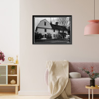 Historic Framed Print, Bradford-Huntington House, 16 Huntingtown Lane, Norwichtown, New London County, CT - 2,  17-7/8" x 21-7/8"