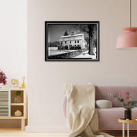 Historic Framed Print, Bradford-Huntington House, 16 Huntingtown Lane, Norwichtown, New London County, CT - 3,  17-7/8" x 21-7/8"