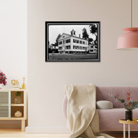 Historic Framed Print, Town Hall, Brooklyn, Windham County, CT,  17-7/8" x 21-7/8"