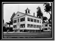 Historic Framed Print, Town Hall, Brooklyn, Windham County, CT,  17-7/8" x 21-7/8"