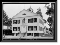 Historic Framed Print, Town Hall, Brooklyn, Windham County, CT - 2,  17-7/8" x 21-7/8"