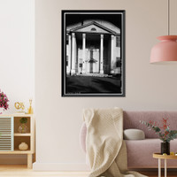 Historic Framed Print, First Congregational Church, Canterbury, Windham County, CT - 2,  17-7/8" x 21-7/8"