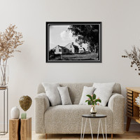 Historic Framed Print, Main Street (Houses), Plainfield, Windham County, CT,  17-7/8" x 21-7/8"