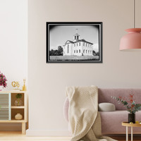 Historic Framed Print, Old Academy, Plainfield, Windham County, CT,  17-7/8" x 21-7/8"