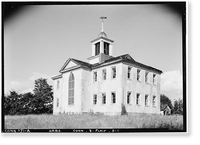 Historic Framed Print, Old Academy, Plainfield, Windham County, CT,  17-7/8" x 21-7/8"