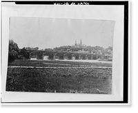 Potomac Aqueduct, Georgetown abutment at Georgetown waterfront, Washington, District of Columbia, DC - 4, Antique Poster