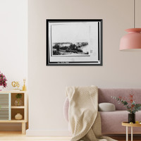 Historic Framed Print, Potomac Aqueduct, Georgetown abutment at Georgetown waterfront, Washington, District of Columbia, DC - 6,  17-7/8" x 21-7/8"