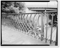 Historic Framed Print, Potomac Aqueduct, Georgetown abutment at Georgetown waterfront, Washington, District of Columbia, DC - 18,  17-7/8" x 21-7/8"