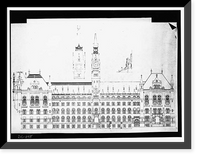 Georgetown University, Healy Building, Thirty-seventh & O Streets, Northwest, Washington, District of Columbia, DC - 34, Historic Print