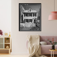 Historic Framed Print, Bussard-Newman House, 1311 Thirty-fifth Street Northwest, Washington, District of Columbia, DC,  17-7/8" x 21-7/8"