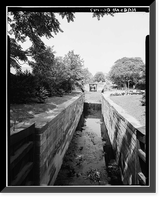 Historic Framed Print, Chesapeake & Ohio Canal, Georgetown Section, East & West parallel to M Street Northwest, Washington, District of Columbia, DC - 2,  17-7/8" x 21-7/8"