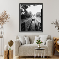 Historic Framed Print, Chesapeake & Ohio Canal, Georgetown Section, East & West parallel to M Street Northwest, Washington, District of Columbia, DC - 2,  17-7/8" x 21-7/8"