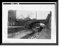 Historic Framed Print, Chesapeake & Ohio Canal, Georgetown Section, East & West parallel to M Street Northwest, Washington, District of Columbia, DC - 2,  17-7/8" x 21-7/8"