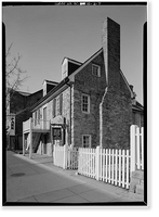 Historic Framed Print, Old Stone House, 3051 M Street Northwest, Washington, District of Columbia, DC - 3,  17-7/8" x 21-7/8"