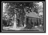 Historic Framed Print, Oak Hill Cemetery, Chapel, 3001 R Street Northwest, Northeast of gatehouse, Washington, District of Columbia, DC,  17-7/8" x 21-7/8"
