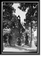 Historic Framed Print, Oak Hill Cemetery, Chapel, 3001 R Street Northwest, Northeast of gatehouse, Washington, District of Columbia, DC - 2,  17-7/8" x 21-7/8"