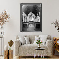 Historic Framed Print, Oak Hill Cemetery, Chapel, 3001 R Street Northwest, Northeast of gatehouse, Washington, District of Columbia, DC - 6,  17-7/8" x 21-7/8"