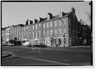 Historic Framed Print, Ross & Getty Building, 3005-3011 M Street Northwest, Washington, District of Columbia, DC - 2,  17-7/8" x 21-7/8"