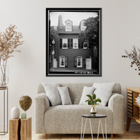 Historic Framed Print, Nicholas Hedges House, 1069 Thomas Jefferson Street Northwest, Washington, District of Columbia, DC - 12,  17-7/8" x 21-7/8"