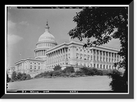 Historic Framed Print, U.S. Capitol, Intersection of North, South, & East Capitol Stree, Washington, District of Columbia, DC - 3,  17-7/8" x 21-7/8"