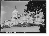 Historic Framed Print, U.S. Capitol, Intersection of North, South, & East Capitol Stree, Washington, District of Columbia, DC - 3,  17-7/8" x 21-7/8"