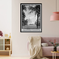 U.S. Capitol, Intersection of North, South, & East Capitol Stree, Washington, District of Columbia, DC - 5, Historic Print