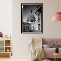 U.S. Capitol, Intersection of North, South, & East Capitol Stree, Washington, District of Columbia, DC - 16 Classic, Historic Print