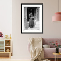 Historic Framed Print, Mrs. Cortland, D. Barnes,  17-7/8" x 21-7/8"