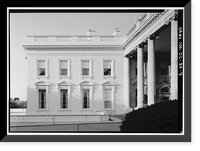 Historic Framed Print, White House, 1600 Pennsylvania Avenue, Northwest, Washington, District of Columbia, DC - 7,  17-7/8" x 21-7/8"