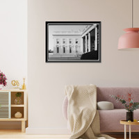 Historic Framed Print, White House, 1600 Pennsylvania Avenue, Northwest, Washington, District of Columbia, DC - 7,  17-7/8" x 21-7/8"