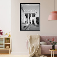 Historic Framed Print, White House, 1600 Pennsylvania Avenue, Northwest, Washington, District of Columbia, DC - 13,  17-7/8" x 21-7/8"