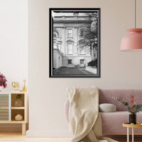Historic Framed Print, White House, 1600 Pennsylvania Avenue, Northwest, Washington, District of Columbia, DC - 164,  17-7/8" x 21-7/8"