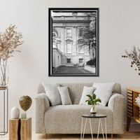 Historic Framed Print, White House, 1600 Pennsylvania Avenue, Northwest, Washington, District of Columbia, DC - 164,  17-7/8" x 21-7/8"