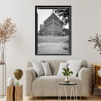 Historic Framed Print, Washington Loan & Trust Company, F & Ninth Streets, Washington, District of Columbia, DC,  17-7/8" x 21-7/8"