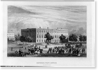 United States General Post Office, Between Seventh, Eighth, E, & F Streets, Northwest, Washington, District of Columbia, DC, Historic Print