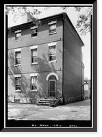 Historic Framed Print, Timothy Caldwell House, 2017 "Eye" Street Northwest, Washington, District of Columbia, DC,  17-7/8" x 21-7/8"