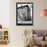 Historic Framed Print, Timothy Caldwell House, 2017 "Eye" Street Northwest, Washington, District of Columbia, DC,  17-7/8" x 21-7/8"