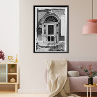 Historic Framed Print, Timothy Caldwell House, 2017 "Eye" Street Northwest, Washington, District of Columbia, DC,  17-7/8" x 21-7/8"