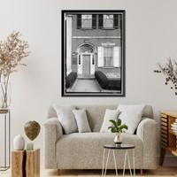 Historic Framed Print, Timothy Caldwell House, 2017 "Eye" Street Northwest, Washington, District of Columbia, DC - 3,  17-7/8" x 21-7/8"