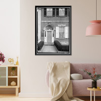Historic Framed Print, Timothy Caldwell House, 2017 "Eye" Street Northwest, Washington, District of Columbia, DC - 3,  17-7/8" x 21-7/8"