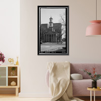 Historic Framed Print, St. John's Church, Sixteenth & H Streets Northwest, Washington, District of Columbia, DC,  17-7/8" x 21-7/8"