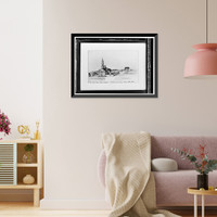 Historic Framed Print, St. John's Church, Sixteenth & H Streets Northwest, Washington, District of Columbia, DC,  17-7/8" x 21-7/8"